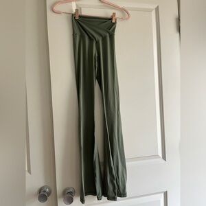 Hunter green offline flare legging